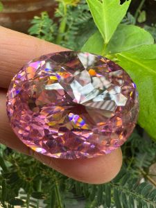 เพชรรัสเซีย พลอย 89 กะรัต 1 เม็ด ตัดสำเร็จ เนื้อแข็ง CUBIC ZIRCONIA PINK ROYAL COLOR(ความยาว xความกว้าง) 27X20 มิล2.70X2.00 CENTIMETER