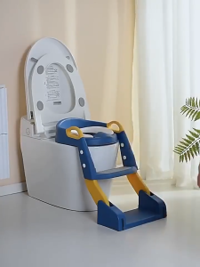 Aoduoyaya พร้อมส่ง บันไดชักโครกเด็ก พับได้ ที่รองชักโครกเด็ก 3in1 มีบันไดปีนขึ้นและพักเท้าได้ เบาะนิ่มPVC กระโถนเด็ก