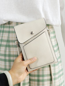 Pure Color Womens Mini Crossbody Phone Bag Summer New Retro Single Shoulder Bag Versatile Coin Purse Bag Soft PU Leather