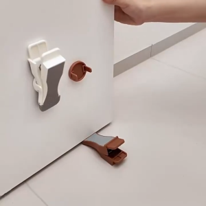 Adjustable Door Wedge Stopper With Bracket Punch Free-Non Slip Anti Collision Home Office Floor Door Stop 门挡门阻门塞 Getah Stopper Pintu Bilik