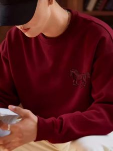 PAZHAOLANG | Luxury Style Red Horse Year Round Neck Sweater