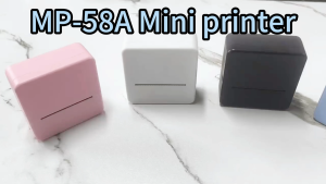 printer thermal portable printer 58mm printer bluetooth buat hp high quality mesin print struk mini printer resi paket Free 1 roll
