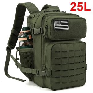 25/45L Women/Men Tactical Backpack School Bag Gym Rucksack Treeking with Dual Cup Holder Camping Equipment Back Pack