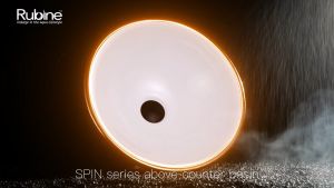 Rubine Bathroom Ceramic Countertop 36cm Round Basin SPIN36BW (5yr warranty on Ceramic)