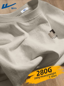 Heavyweight Cotton Mens T-Shirt Loose Fit Short Sleeve Breathable Summer Fashion Casual Wear round Neck Printed Design