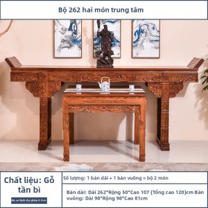 Bộ Bàn Ghế Gỗ Hồng Mộc Sáu Món Với Thiết Kế Linh Chi
