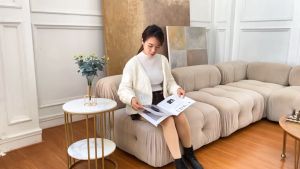 Modern Round Side End Coffee Accent Table Two-tier Open Spaces Sintered Stone  with Gold Metal Frame for Living Room Bedroom Nightstand