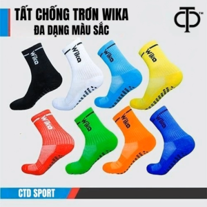 Tất Chống Trơn WIKA Đa Dạng Màu Sắc Tất Trống Trượt Thể Thao Thoáng Khí Vớ Bóng Đá Nam Nữ Freesize CTD SPORT