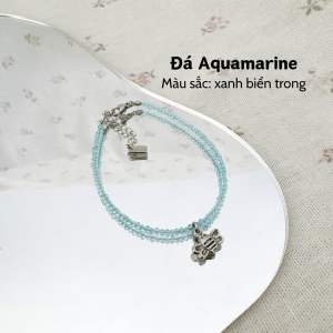 Vòng tay đá mini 1mm Bee Charm Bracelet KHÔNG GỈ lắc tay mảnh phối charm tông pastel basic phong cách hàn quốc