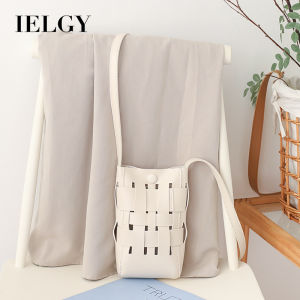 Ielgy phiên bản Hàn Quốc đưa thư một bên vai Kết cấu túi đeo vai da mềm Túi điện thoại di động rỗng dễ phối thường ngày phong cách retro