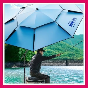ร่มตกปลา 2.4 ชิงหลิว 2 ชั้น หนาพิเศษ สามารถกันลม และกัน UV ได้ 100% พร้อมอุปกรณ์ครบชุด