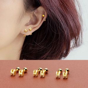 925 Sterling Silver Letter H Stud Earrings for Women Sleep No Need to Take off Screw Tightening Buckle 2024 New Arrival Niche Style Exquisite Petite Earrings