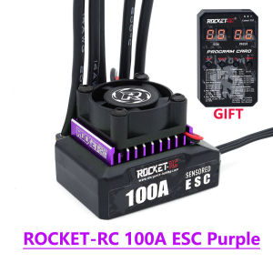 ROCKET-RC Sensored Brushless ESC 100A 2-3S With Programming Card Combo for 380/390/540 Sensored Brushless Motor 1/10 RC Cars