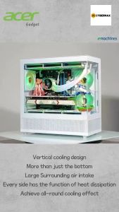 Acer White PC Gaming Case Throughout Full View Micro ATX Desktop Computer Case With Tempered Glass