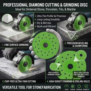 4Inch 100mm Diamond Cutting Disc Green Multi‑hole Saw Blade For Tile Ceramic Marble Slab Chamfer Grinding Wheel