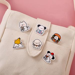 MOMO Cartoon Cute Puppy Brooch Girl Accessories Clothes Bag Pin