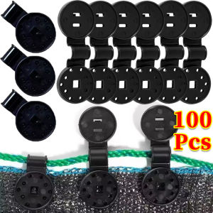 50/100/200pcs Shading Net Clip for Farming / Heavy Duty Lock Grip Plastic Clips / Greenhouse Shade Cloth Fixing Clamps / Multi-Purpose Grommet Fence Netting Clip Gardening Supplies