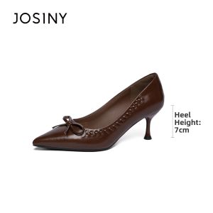 Josiny | Pointed Toe Stiletto Heel Shoes Elegant Bridal Style