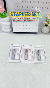 FCI Stapler With Staple Wire 3 Colors Available (PINK VIOLET & GREEN) Stapling Capacity Throat Depth and Loading Capacity For School and Office Use