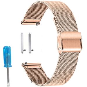 20mm 22mm Strap For Samsung galaxy watch 3 active 2 40 44mm Gear S2 S3 Metal Band huami amazfit gtr bip Huawei GT 2 42 bracelet