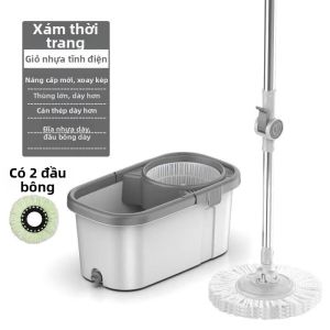 WEIHEHU | Chổi Lau Nhà Không Cần Rửa Tay Có Thể Tách Ướt Khô và Quay Được