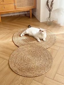 Cat Scratcher Mat Round Pet Scratching Mat Board Pad Cat mat Pucao Cat Mat Four Seasons Universal Cat Litter Pet Supplie