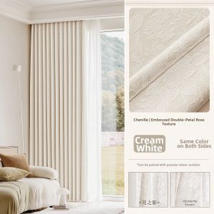 WEILAISHI | Rose French Style Blackout Curtains Embroidery Two Sided