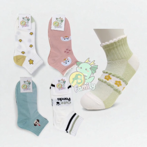 S3 [5PASANG] Kaus Kaki Wanita Dewasa Pendek Semata Kaki Cute Dan Lucu Style Korea