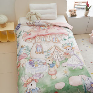 Mùa Hè Mùa Hè Vải Lụa Băng Vẽ Tay Cho Trẻ Em Chăn Lưới Máy Giặt Chăn Lưới Học Viện Gió Mát Mẻ Chăn Lưới Cho Trẻ Sơ Sinh