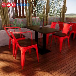 SAPPORO DOVRE - Meja Makan Set | Meja Tolix Set | Dining Table Set