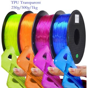 Flexible Filament Transparent TPU 1.75mm 1kg 500g 250g Fit FDM 3D Printer Material 95A Soft TPU Filament Clear Blue Green Red