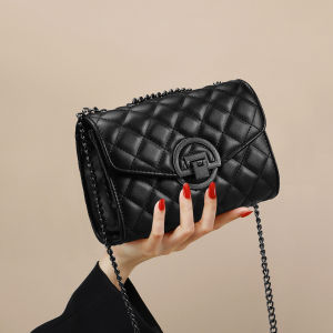 Hong Kong Brand Small Square Bag Womens 2025 New Small Fragrance Style Diamond Grid Chain Bag Fashionable All-Match Single Shoulder Slant Crossbody Bag