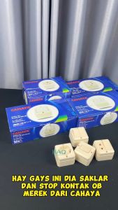 SAKLAR ENGKEL+STOP KONTAK OB MEREK CAHAYA SC-203/WARNA CREAM