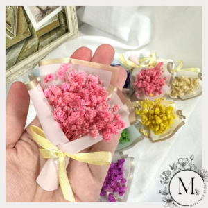 MYFLORIST 1 box 6 pcs Mini Baby Breath Bouquet Tiny Bouquet Door Gift Decorative Wedding Gift Gift for Kids Gift for Student