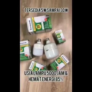 LAMPU LED SUPER TERANG PAKET 10 PCS SUNSONIC Capsule 5 Watt GARANSI 6 BULAN (Umur 5000 Jam) - Putih