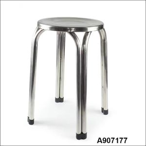 ditukoni Kursi Stainless Steel Premium Tebal Tinggi 22cm/ 47cm untuk Kafe Depot Rumah Kursi Taman