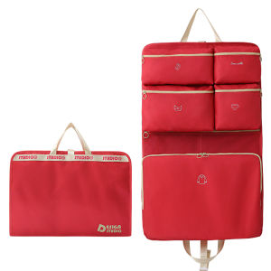กระเป๋าใส่เสื้อผ้าพับได้ขนาดใหญ่พกพาสะดวกสำหรับการเดินทาง กระเป๋าใส่เสื้อผ้าแบบถือได้ กระเป๋าใส่เครื่องประดับแบบแขวนได้ อุปกรณ์เก็บของสำหรับการเดินทาง