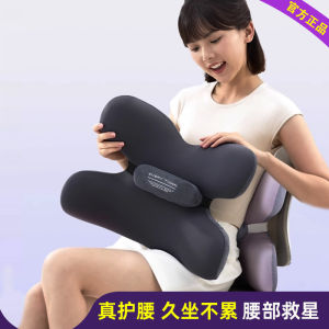 Everythink Office Car Lumbar Support Pillow Seat Cushion Back Pain Relief Ergonomic Chair Pad Long Time Sitting Aid Waist Pillow