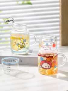 CAROTE | High Aesthetics Female Glass Water Bottle with Lid