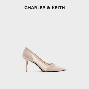 Charles & Keith | Autumn New Fashion Pointed Toe Mesh Patchwork High Heels