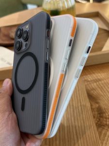 elam | Anti-Shock Phone Case for iPhone 17 Pro Max 16 Pro Max 15 Pro Max 14 Pro 13p 12 Transparent Simple Corrugated Matte Hard Shell