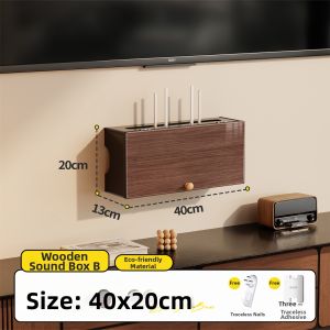 ZEDUO | No-Drill WiFi Router Storage Box Decorative Wire & Socket Concealer