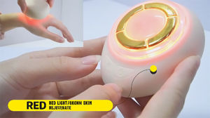 3 màu sắc ngọc bích tự nhiên Đèn sưởi Photon liệu pháp ánh sáng đỏ da làm săn chắc và thắt chặt cây mát xa mặt