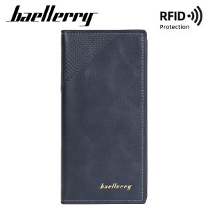 Baellerry RFID Blocking Wallet for Men Vertical Multi-Card Long Wallet Drivers License Coin Purse Change Bag