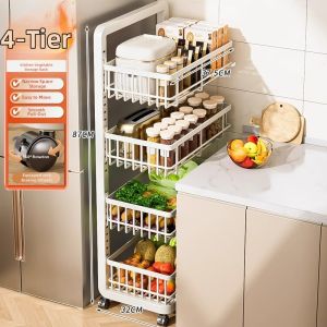 Kitchen Narrow Gap Storage Rack Multilevel