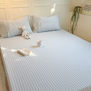 Kiss Dear | Sleek Stripe Washed Cotton Bed Sheet Set