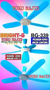 Bright-G BG 339 25 Watt Premium SNI Kipas Angin Gantung 5 Baling Ceiling Hanging Fan Kabel Listrik