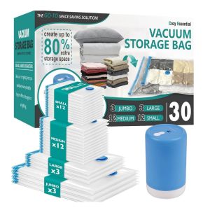 Vacuum Storage Bags Electric Pump Vacuum Seal Space Saver Bags Clothing Vaccum Bag Vacuum Compression Space Saving Storage Bag