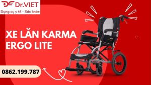 Xe lăn Karma ERGO LITE Chính hãng hỗ trợ người bệnh người già người khuyết tật với khung siêu nhẹcao cấp-Chất liệu nhôm máy bay bảo hành khung xe 5 năm ghế ngồi giảm loét