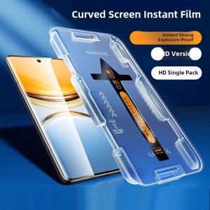 Liguli Tempered Glass Screen Protector for OPPO Reno12Pro A3Pro FindX8pro/X7Ultra Curved Surface Full Glue Dust-Free Warehouse Protection